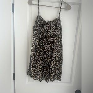 Black leopard romper barely worn!